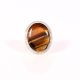 Handmade Oxidized Ring with Oval Tiger Eye Gemstone for Women